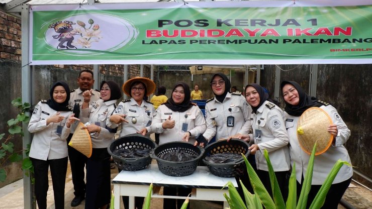 Lapas Perempuan Palembang Panen 145 Kilogram Lele