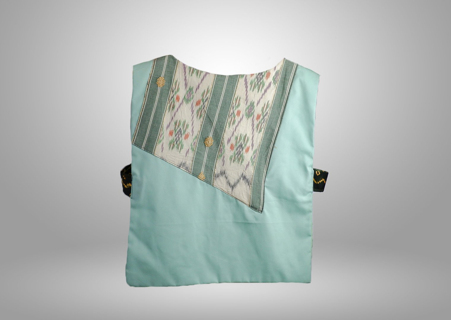 Vest Kombinasi List Jumputan 