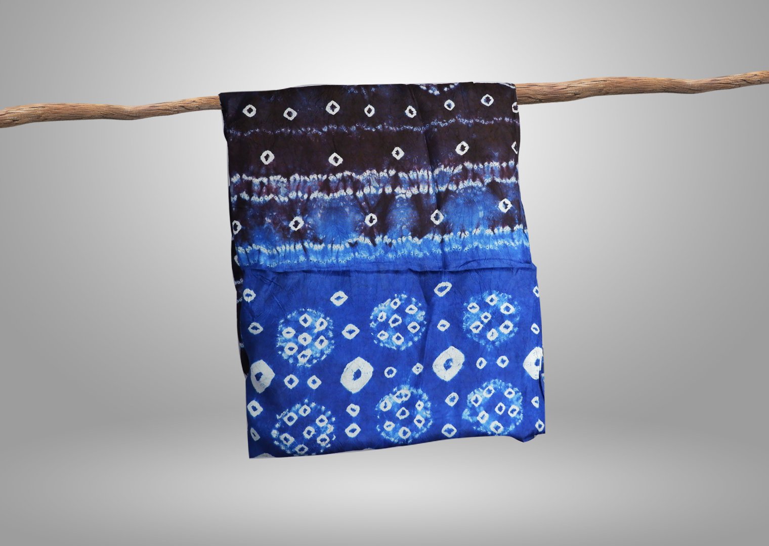 Kain Jumputan Indigo Motif Kombinasi
