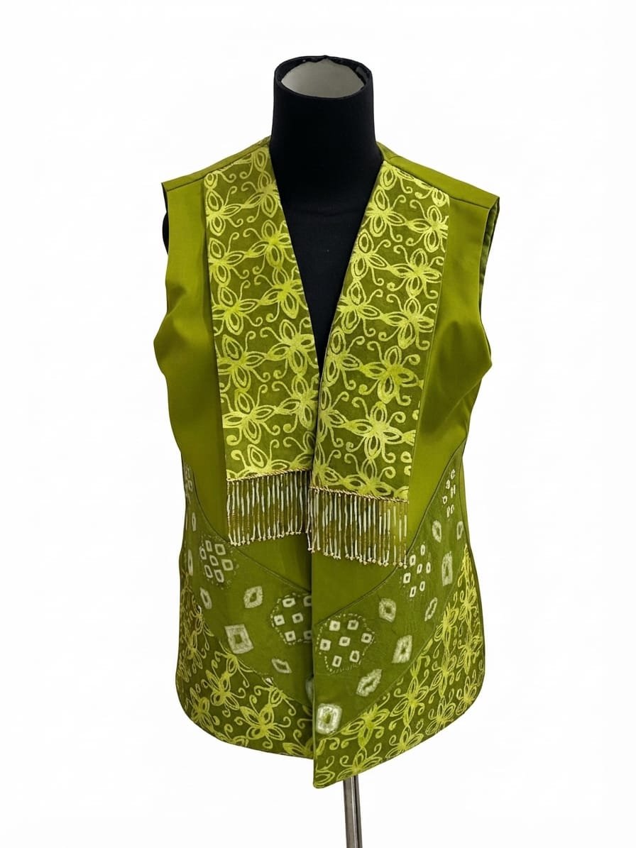 Vest Jumputan Sekar Hijau